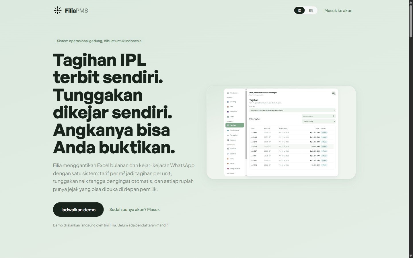 Atrio, sistem manajemen gedung untuk tagihan IPL dan tata kelola apartemen