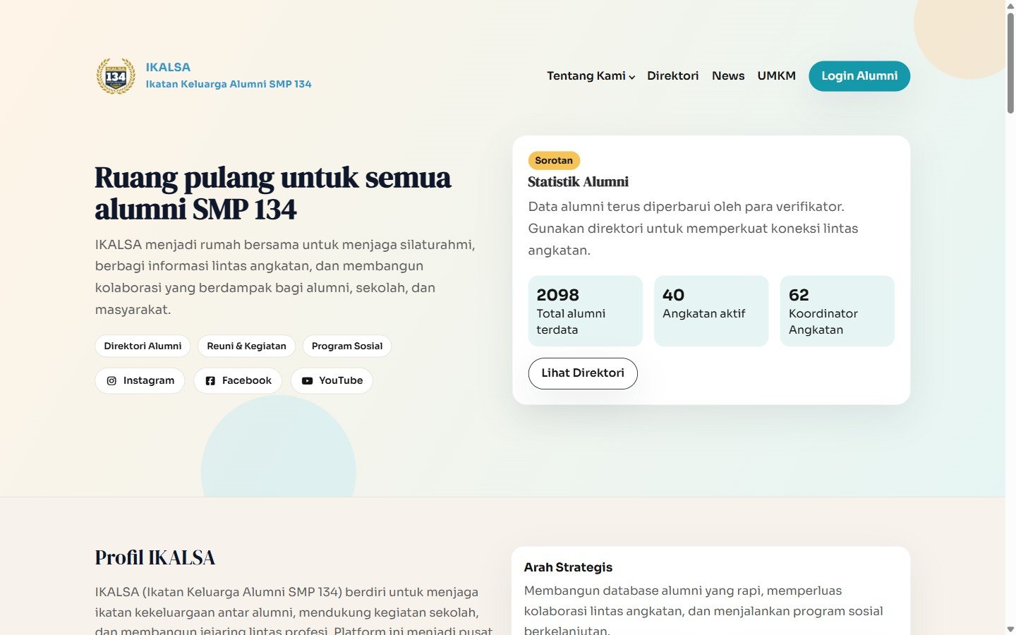 Beranda IKALSA 134, situs komunitas alumni SMP 134