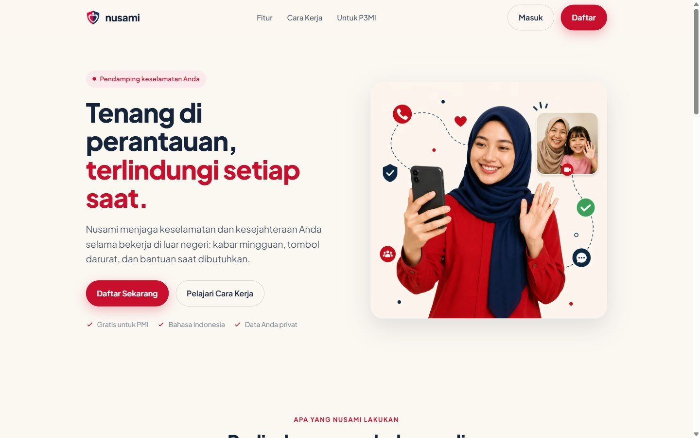 Beranda Nusami, pendamping keselamatan untuk pekerja migran di perantauan